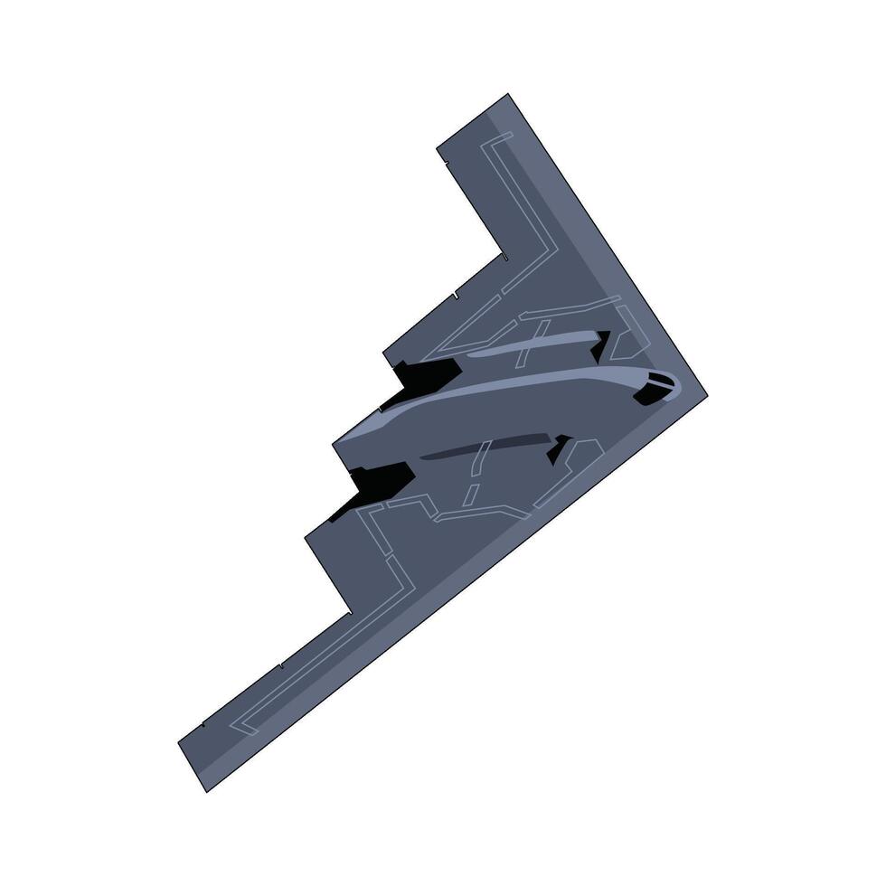 B2 spirit stealth bomber modern airplane vector