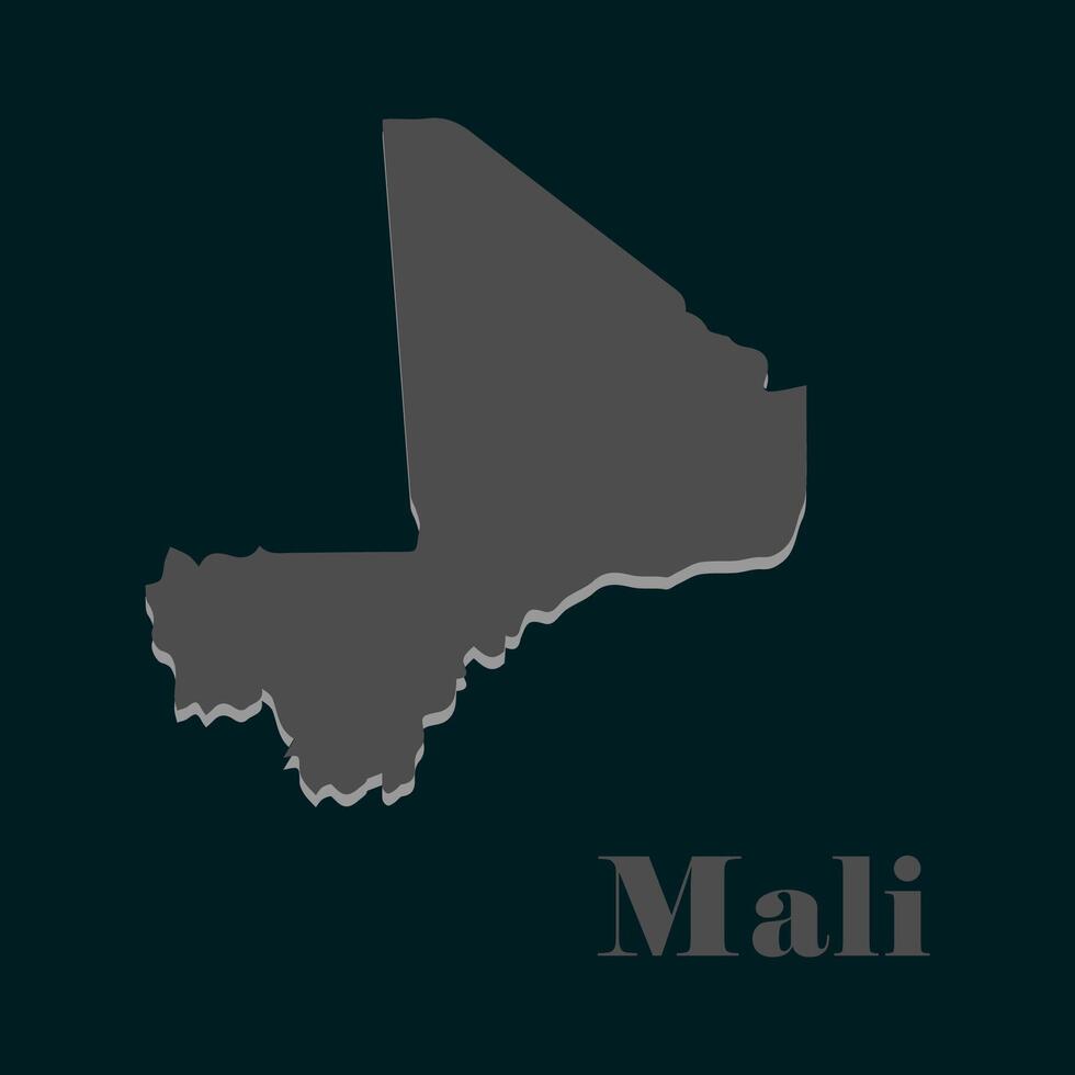 Mali country map icon vector