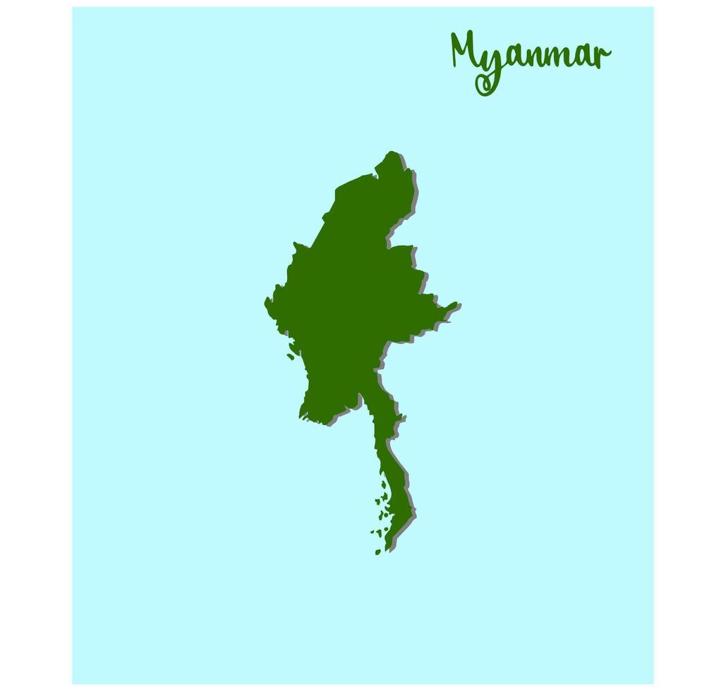 Myanmar country map vectors illustration