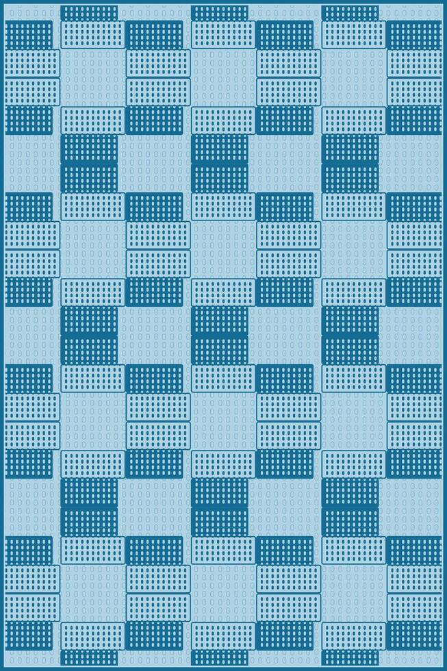 creative abstract pattern of multiples dots inside rectangle with monochrome blue style vector