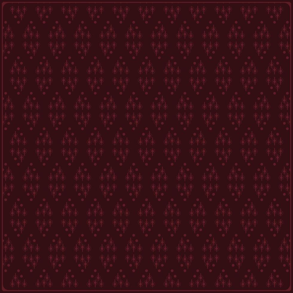 simple batik pattern of multiple dots with dark red maroon background vector