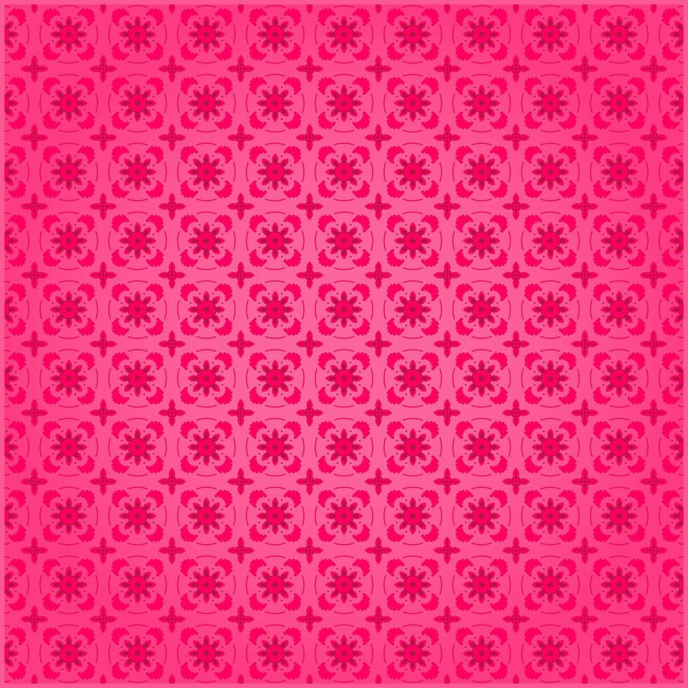 beautiful batik pattern with gradient pink color style for cute pattern background vector
