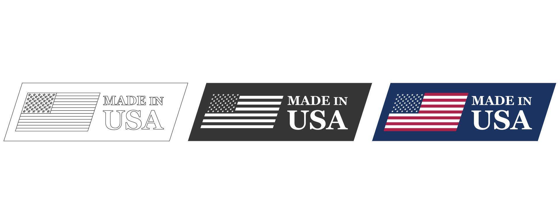 Made in USA badge label design vector
