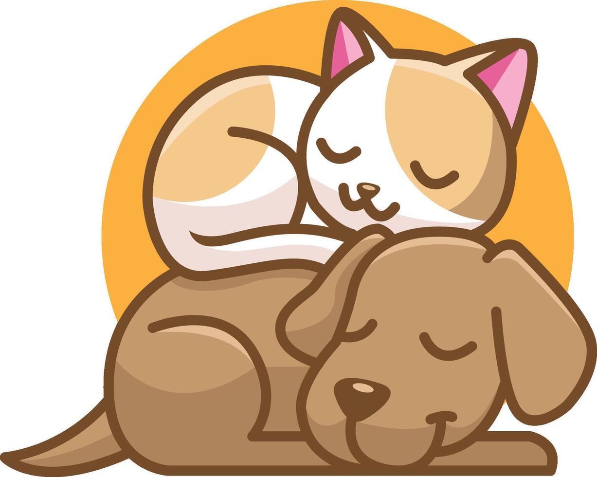 dog and cat suitable for a pet shop logo great vector