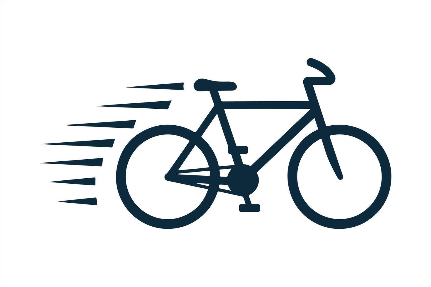Fast Bike Symbol in Motion vector