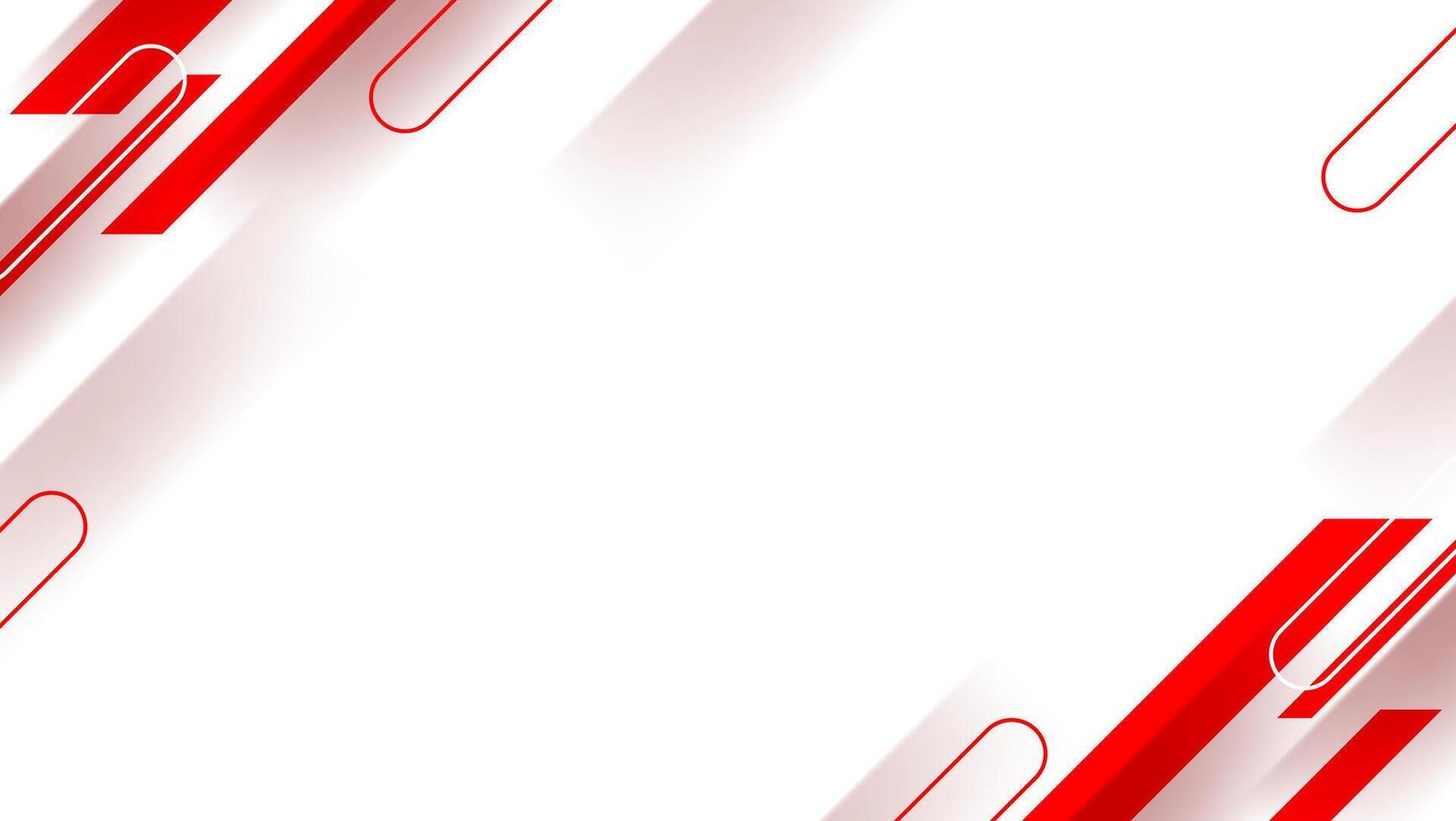 Abstract red and white geometric design background vector