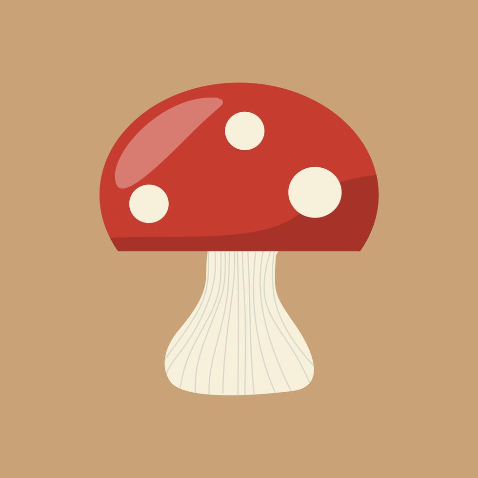 Mushroom illustration bring autumn vibe vector