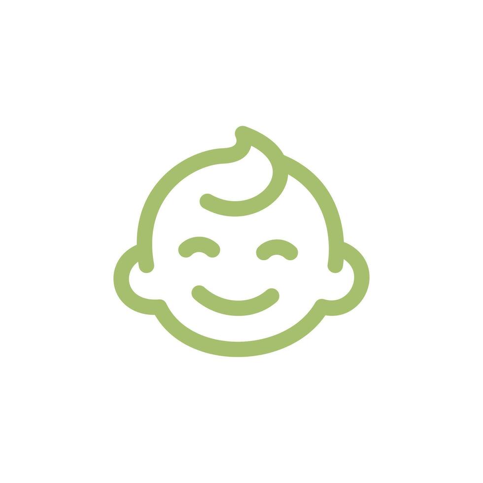 Baby logo design. symbol with line and colorful concept. fun illustration Toddler Clothing and Spa vector
