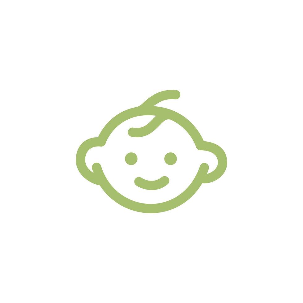 Minimalist Baby Logo. Soft Colors. Newborn Brand Identity vector