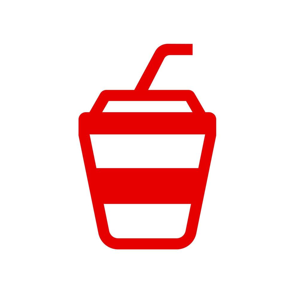 Take away coffee cups for hot and cold drinks. Food court icon set. Cafe or restaurant signs, canteens vector
