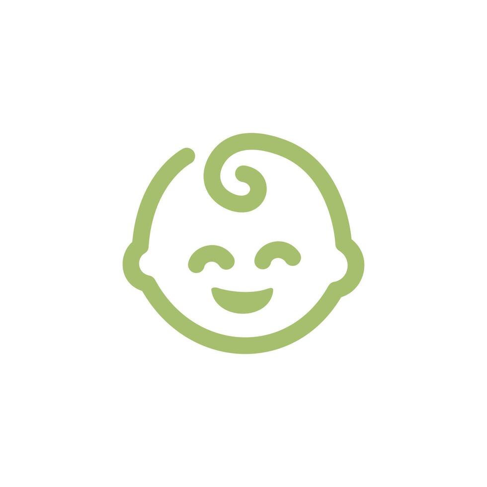 Happy Baby Face logo. for Childcare and Baby Boutique nature vector