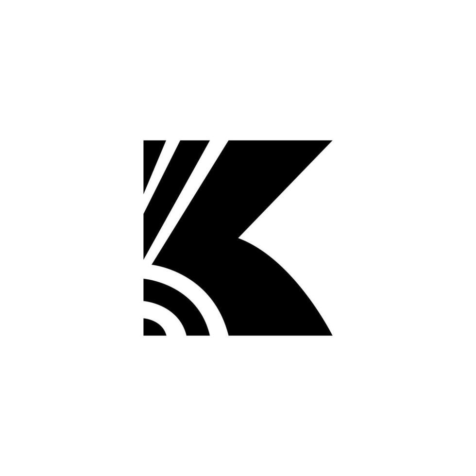 Letter K logo. icon, , symbol black vector