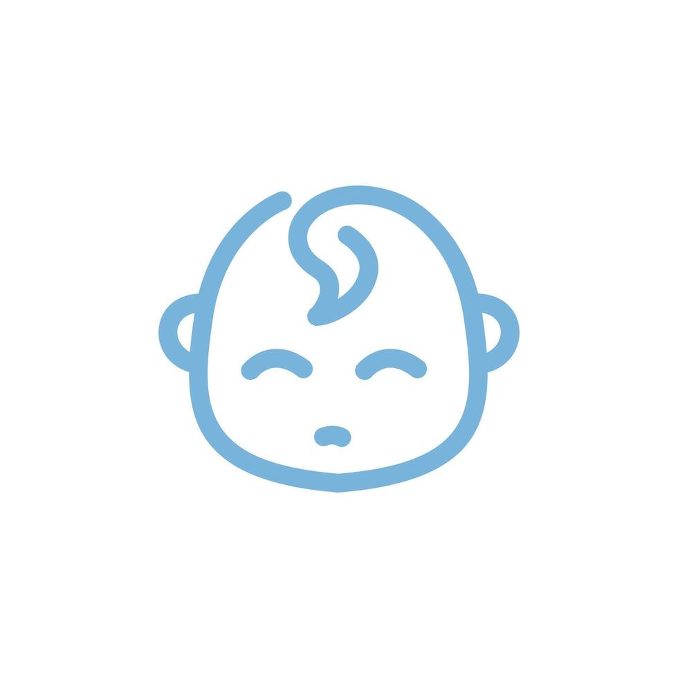 Baby logo design. symbol with line and colorful concept. fun illustration Baby Spa and Nursery vector
