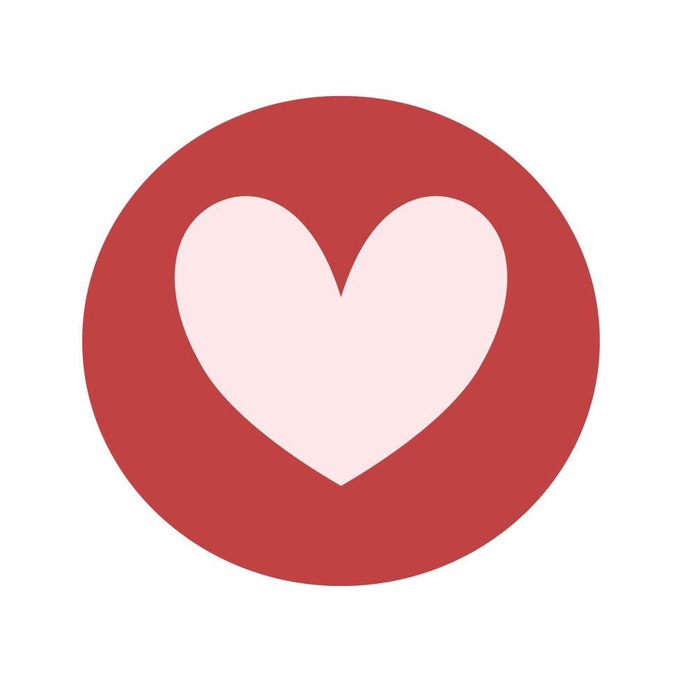 red heart icon for social media like buttons vector