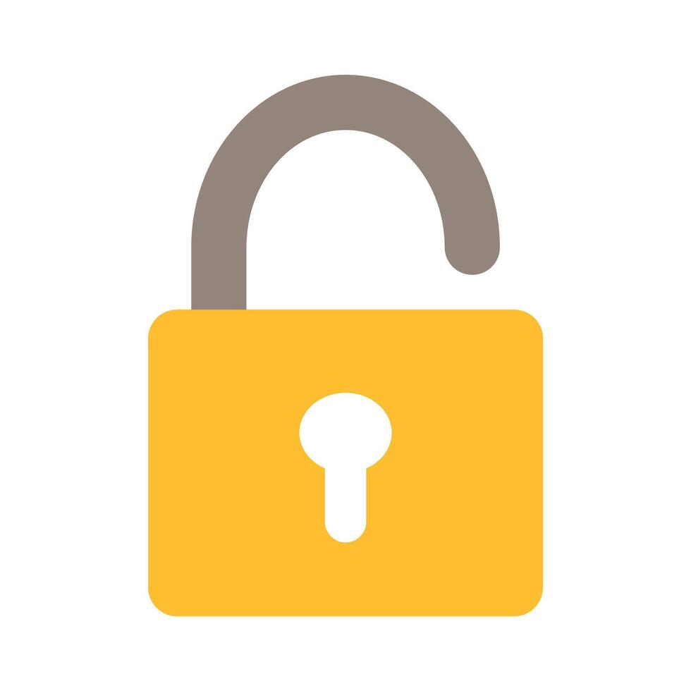 A big lock icon privacy open and close vector