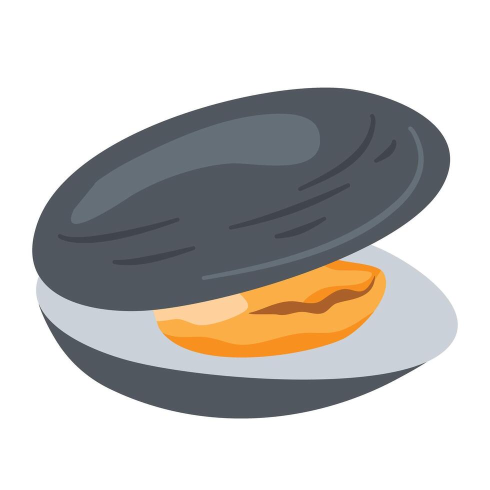 Fresh Oyster Shells seafood illustration vector