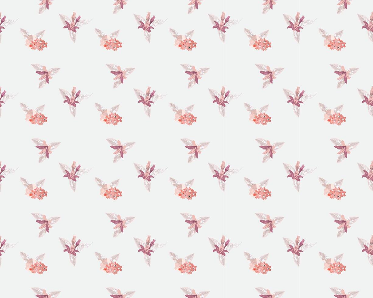 pink tiny flower as seamless pattern background vector