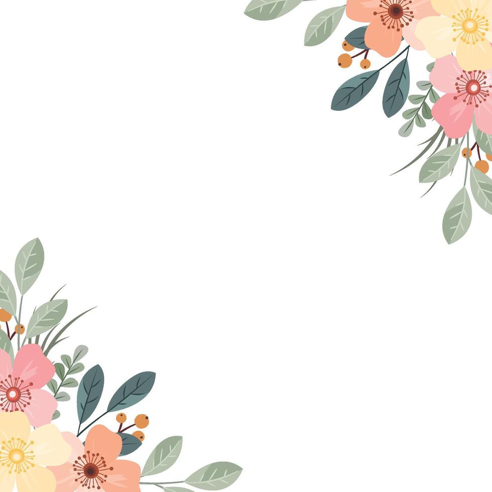 Elegant Wildflower Border for Creative Design vector