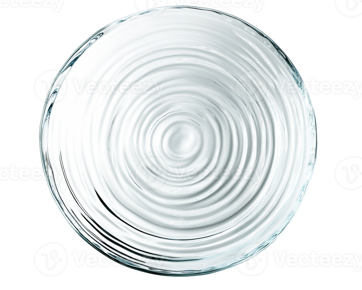 Circular Glass Plate with Concentric Ripple Texture png