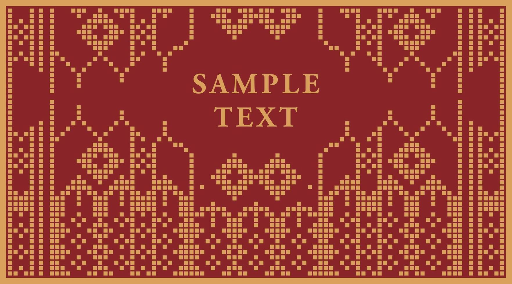 decorative red and gold background pattern vector