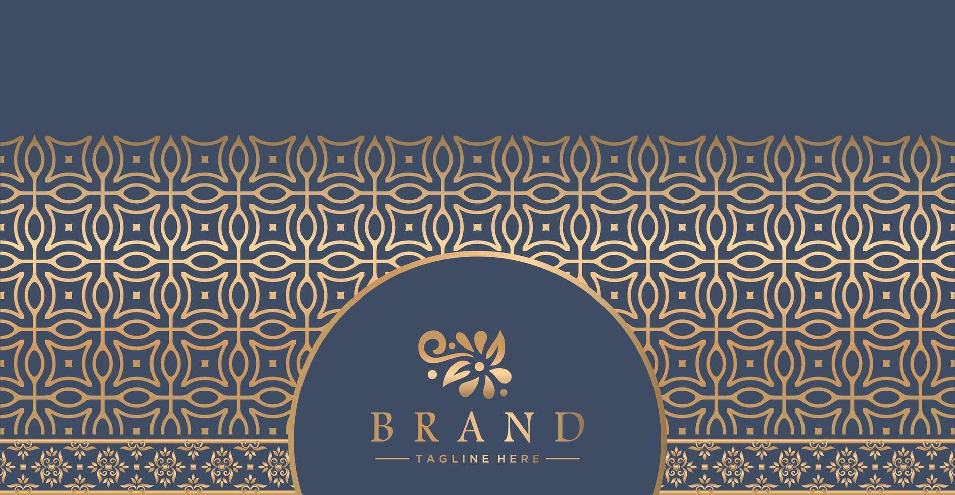 Elegant brand logo with golden design vector