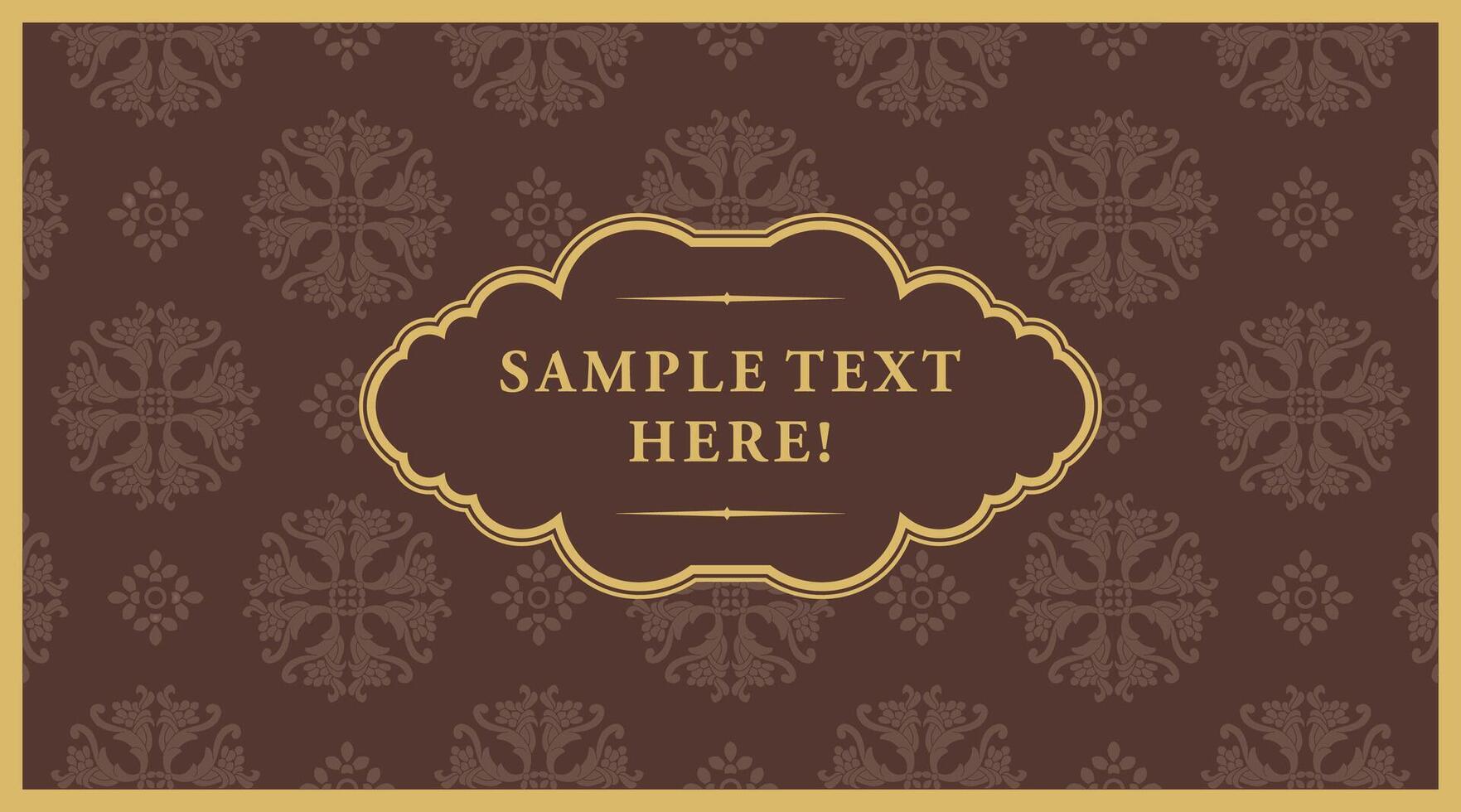 Ornate decorative background with sample text vector
