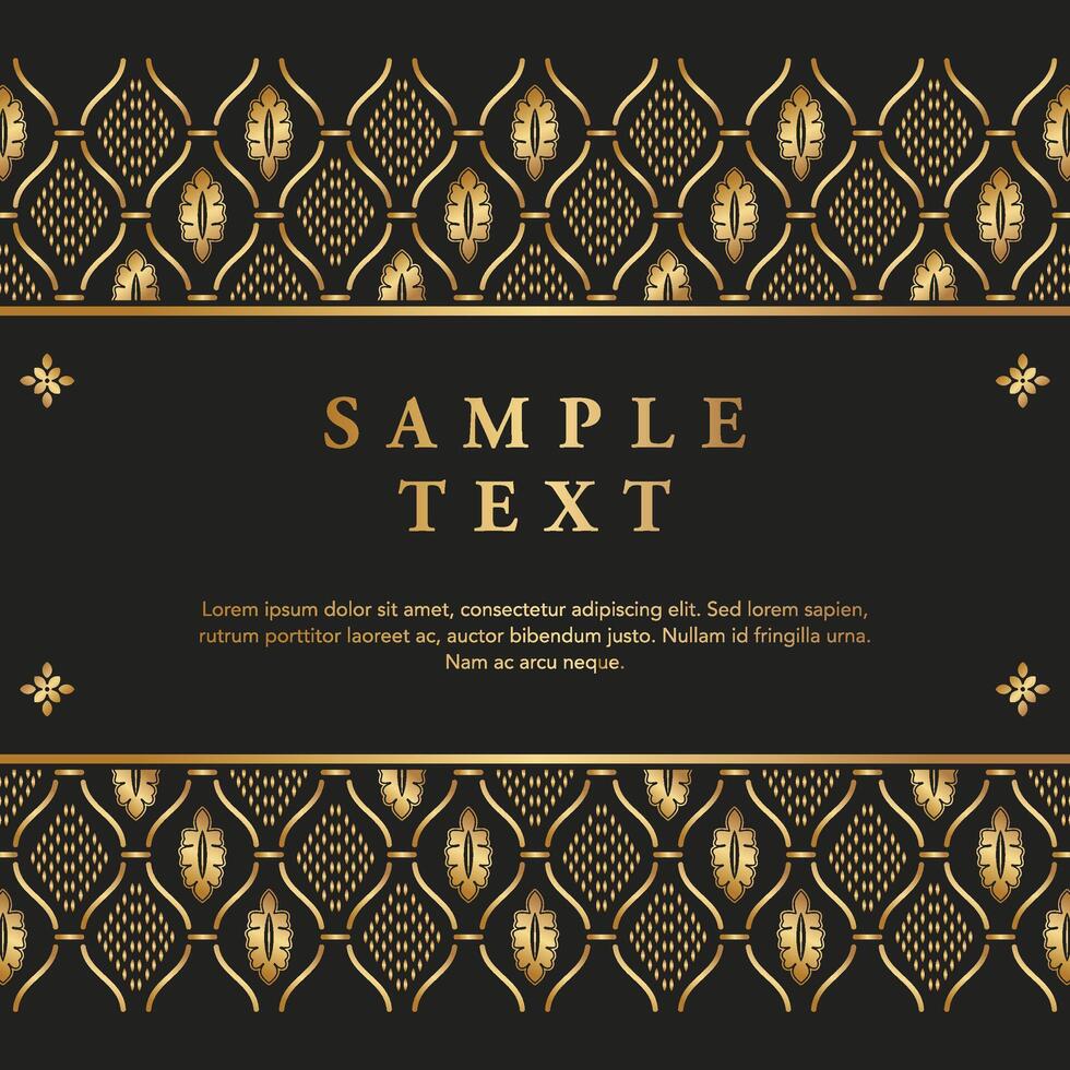 Golden patterned decorative design vector