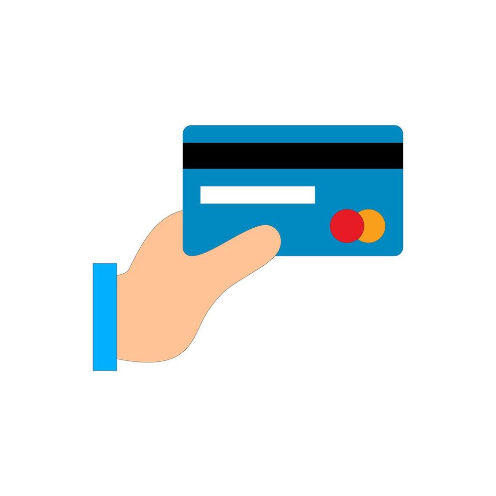 Hand Holding Card Icon vector