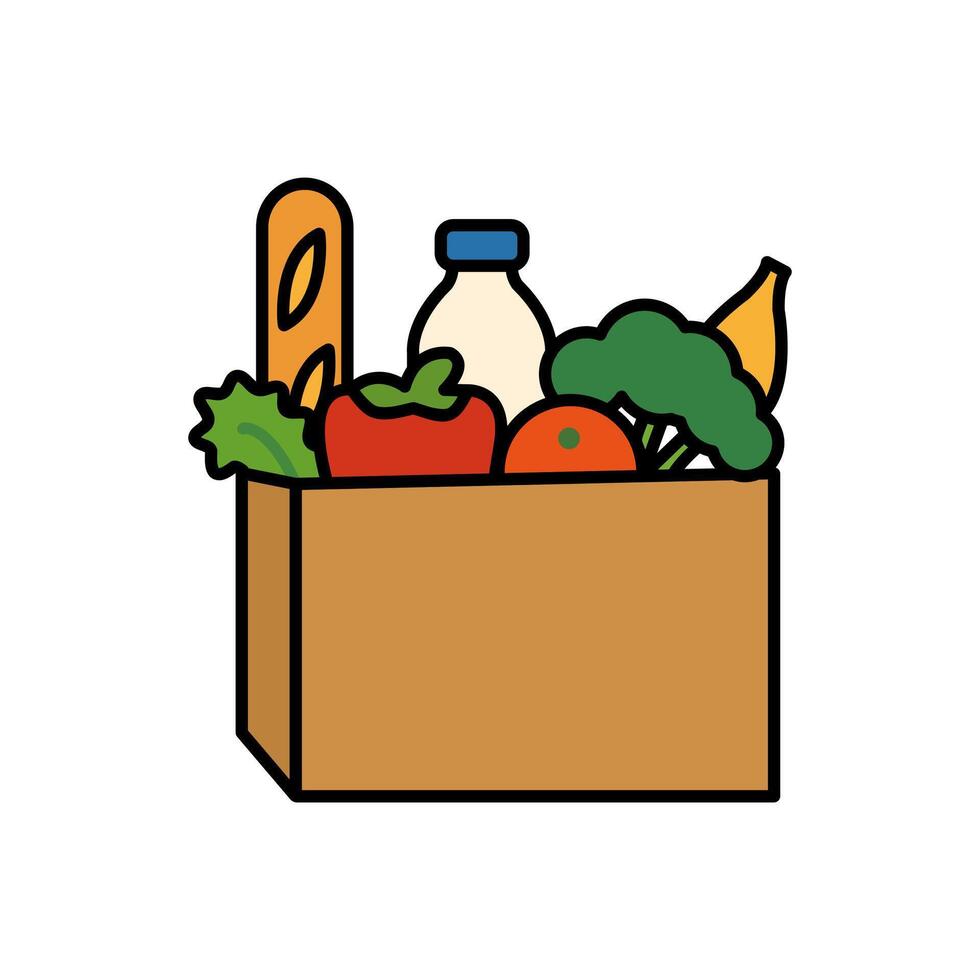 Paper Shopping Bag Icon vector