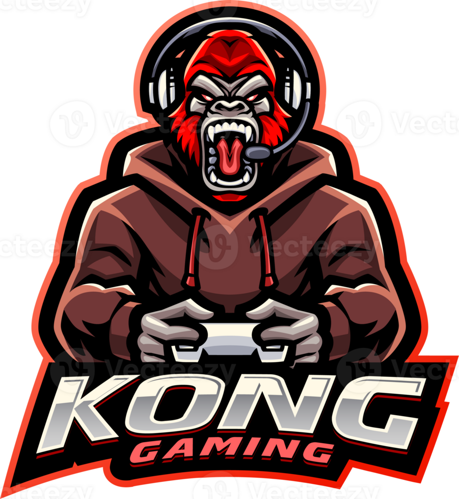 Kong gaming mascot logo design png