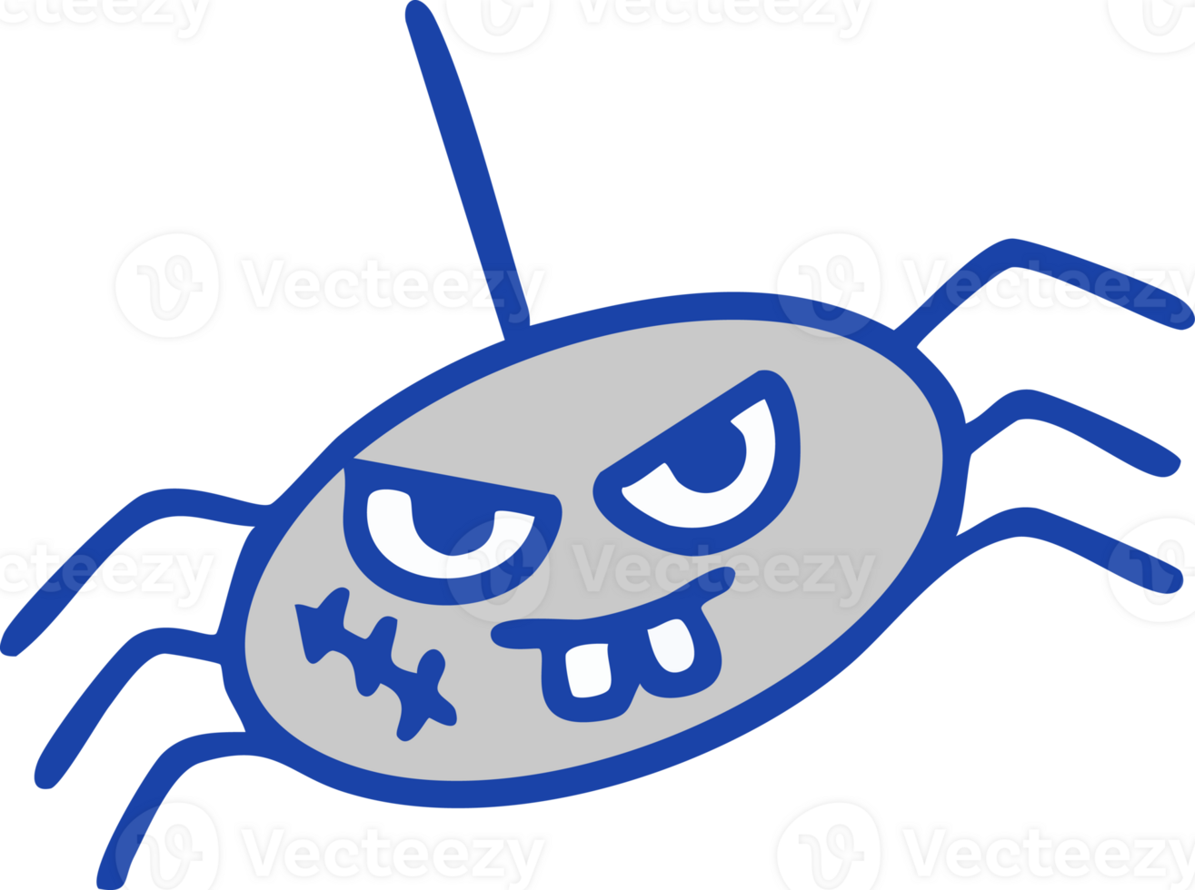 A cartoon spider with an angry face png
