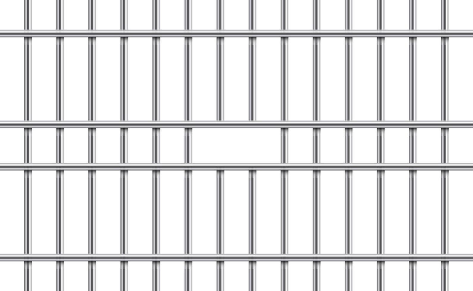 A pattern of metal bars creates a grid-like structure. Represents concepts like confinement, security, or obstruction. The scene is clean, bright and features a repeating motif. vector