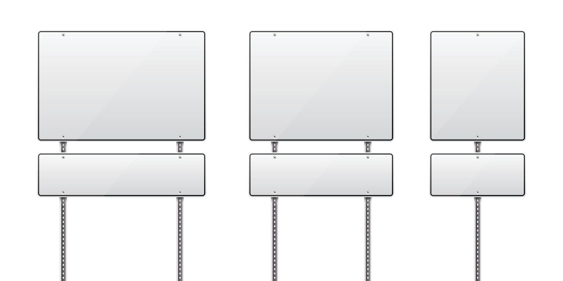 Blank customizable road signs vector