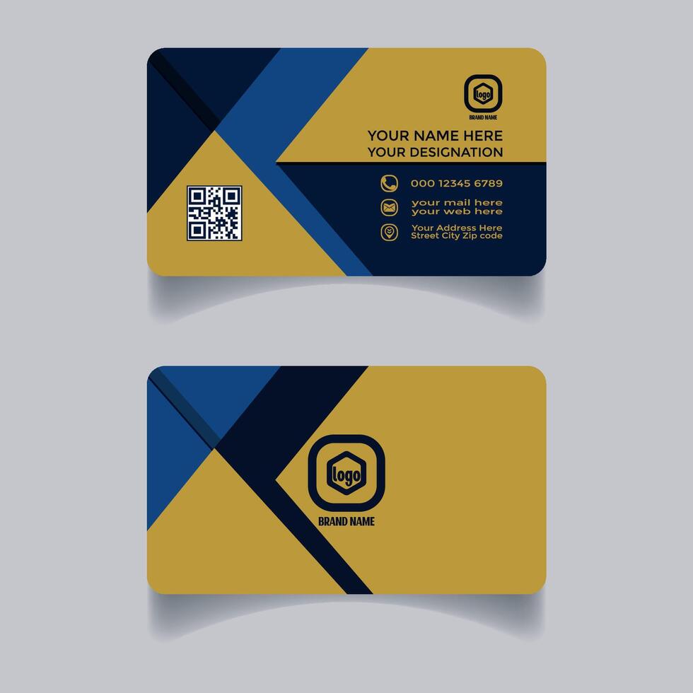 Modern professional geometric business card design vector