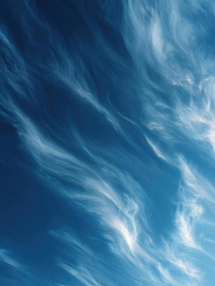 Heavenly Strokes of Paint Made of Cirrus Wisps photo