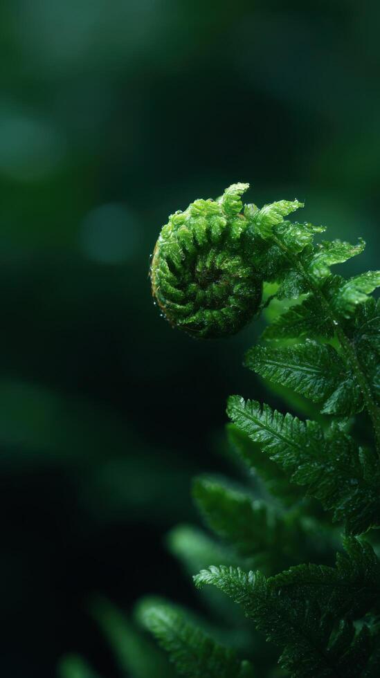 Natures Perfect Spiral A Coiled Fern Fiddlehead photo