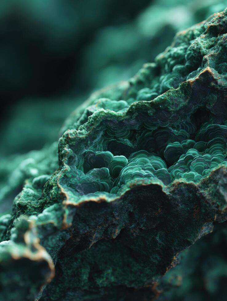 Natures Artistic Patterns In Raw Malachite photo