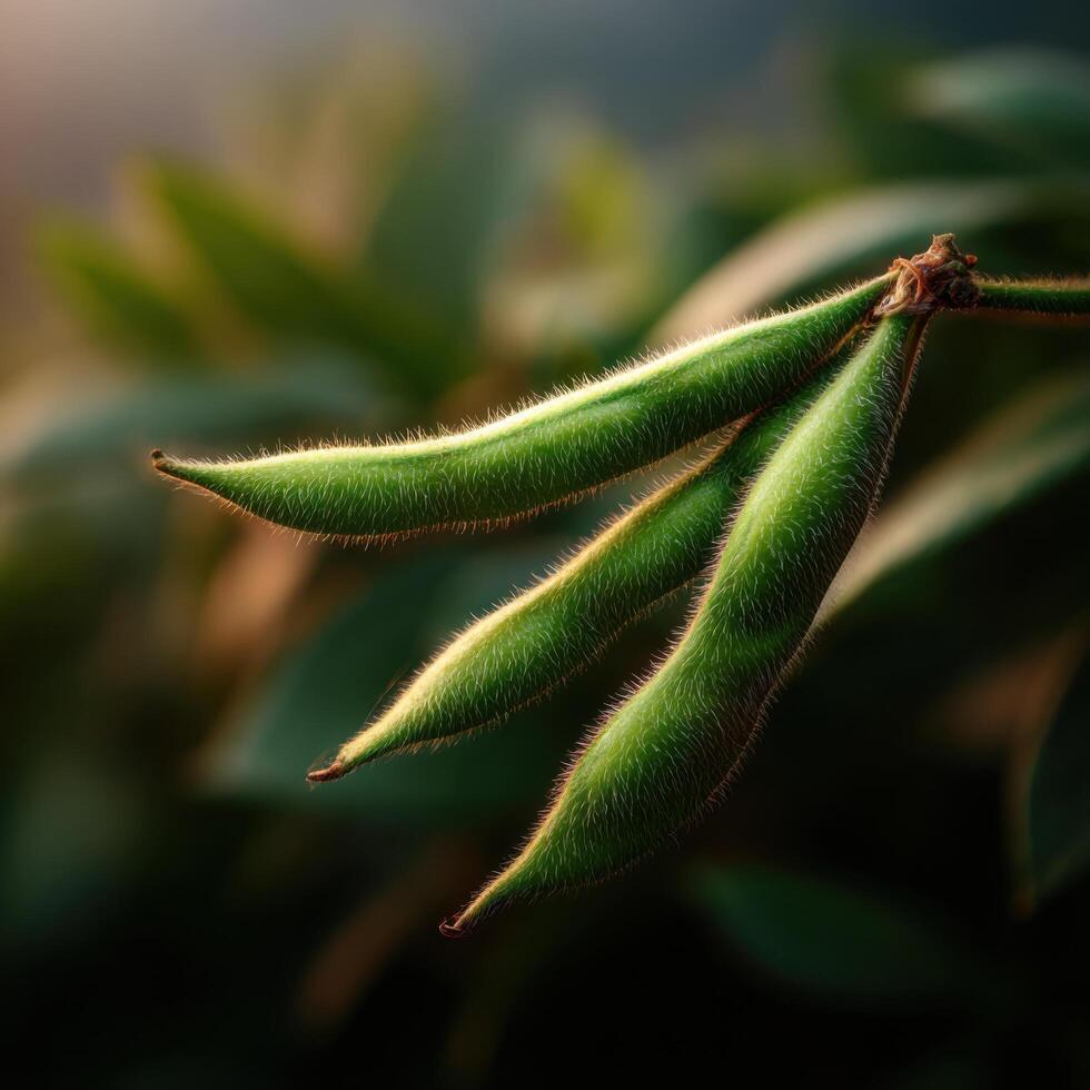 Natures Slender Bounty A Fresh Green Bean Pod photo