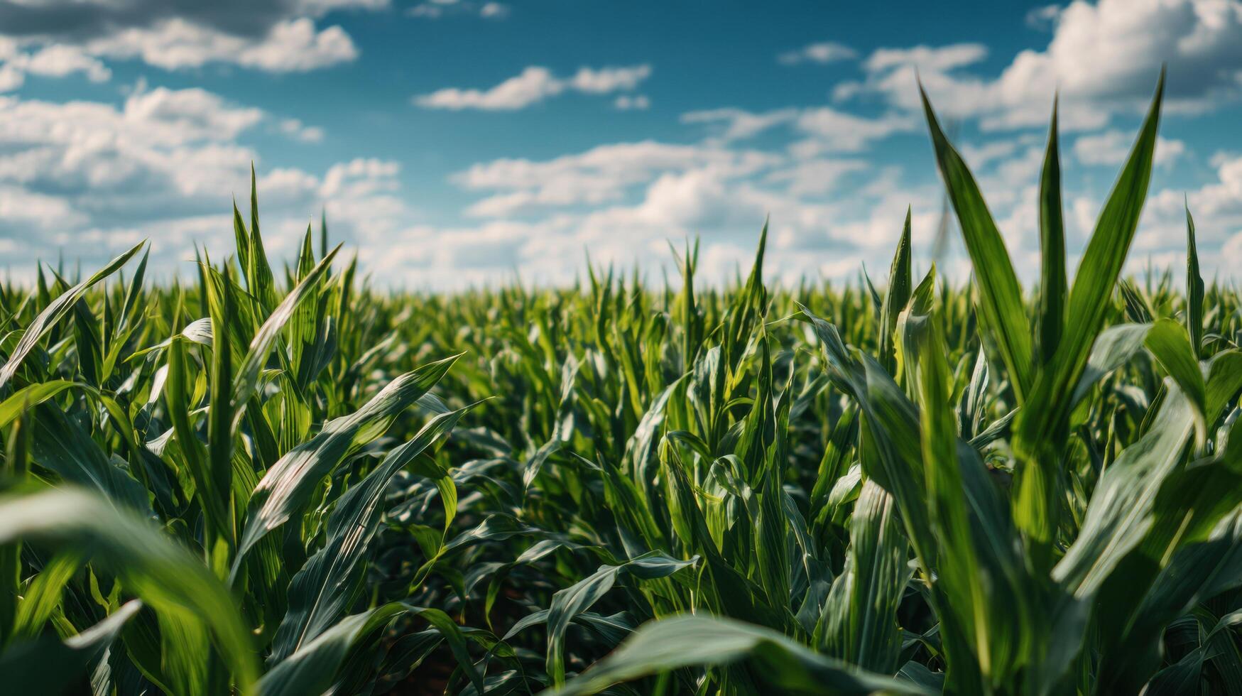Tall Stalks Of Green Corn In A Summer Field photo