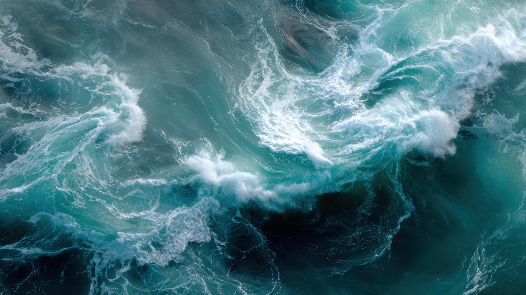 Strong Ocean Currents That Resemble Abstract Art photo