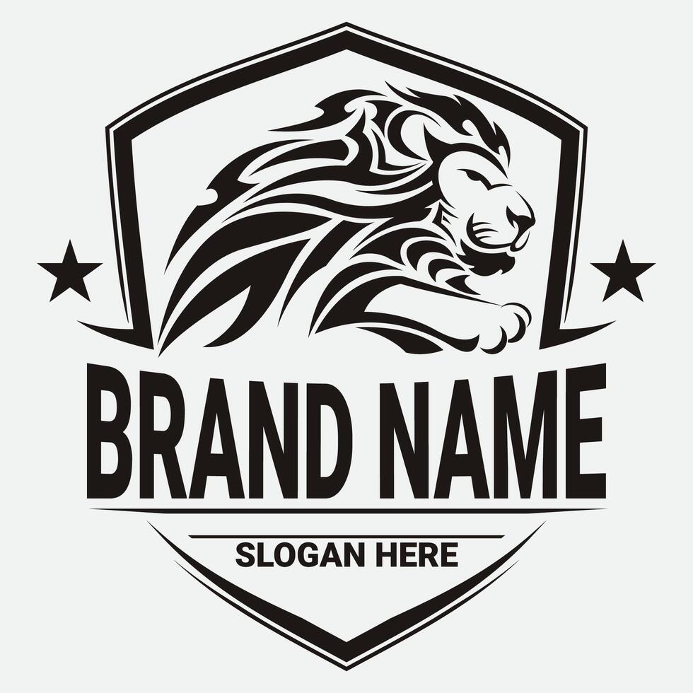 Lion logo design template, illustration vector