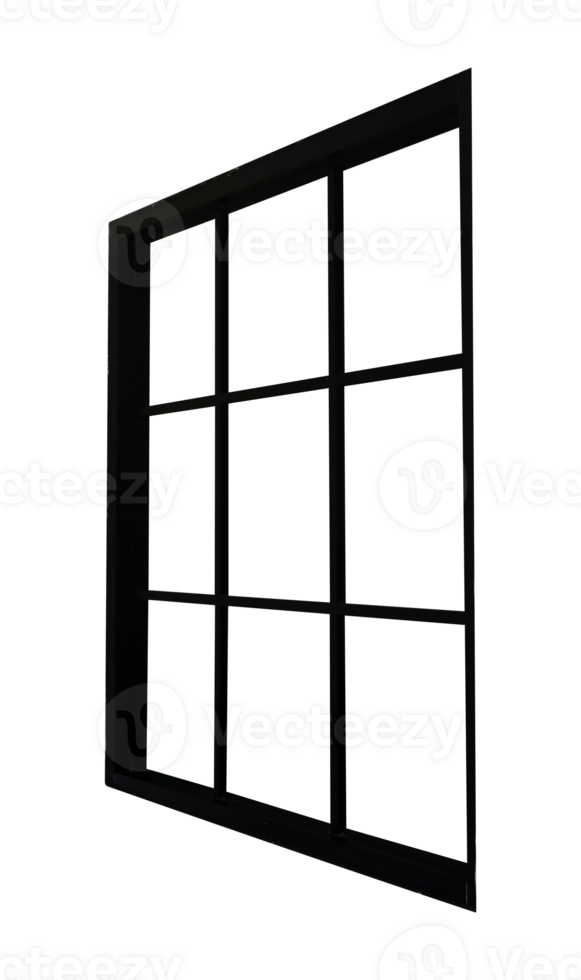 black window frame isolated png