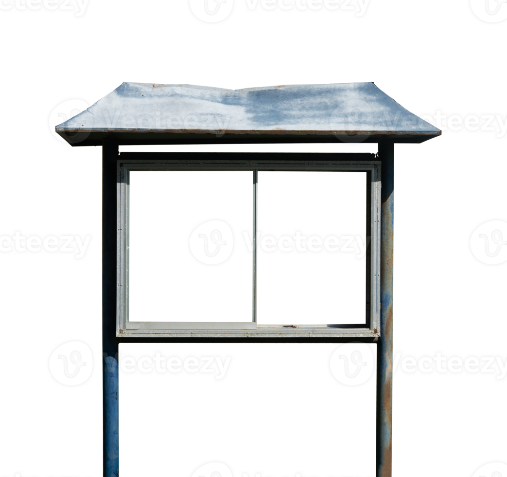 old broken public billboard isolated png