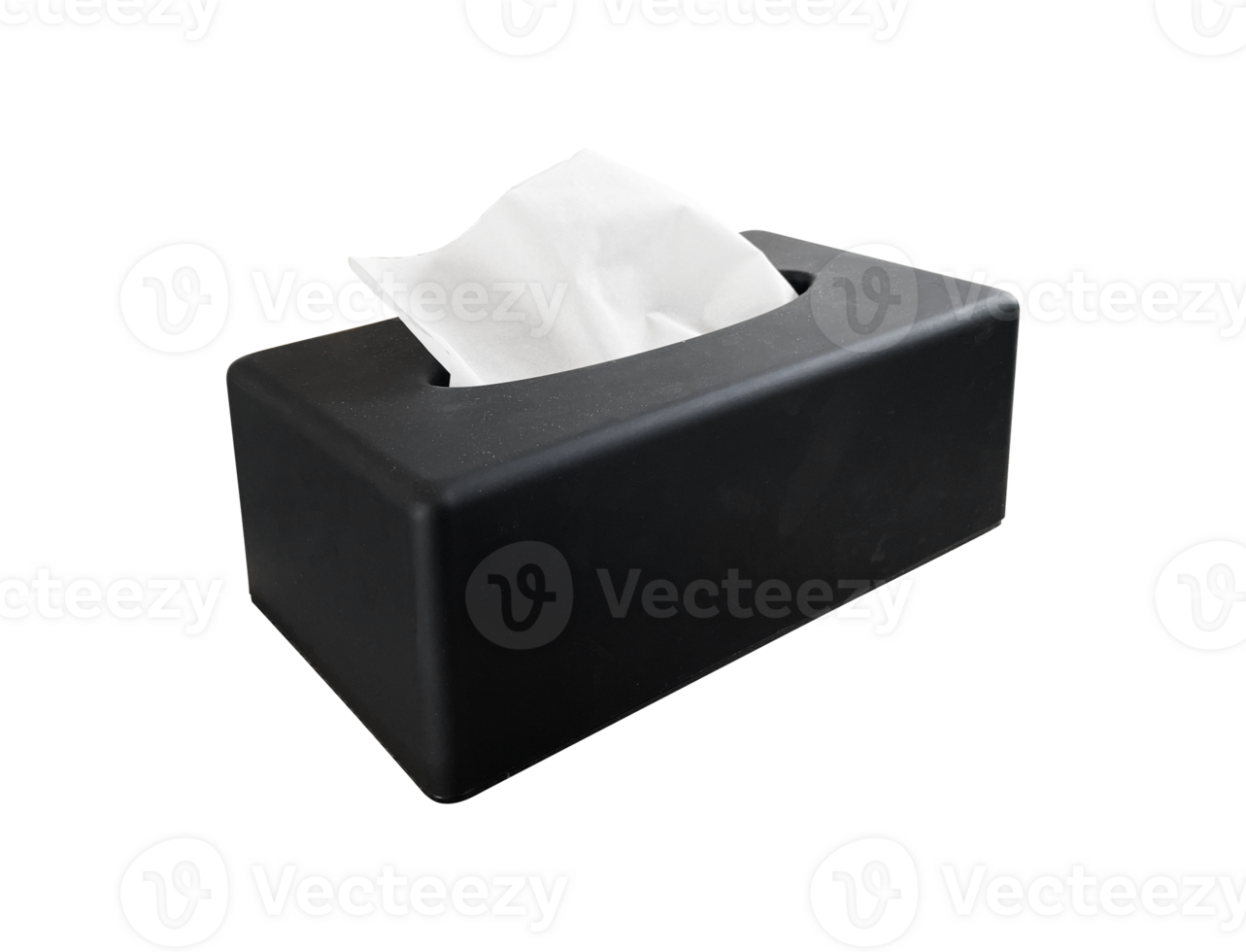 black tissue box mockup isolated png