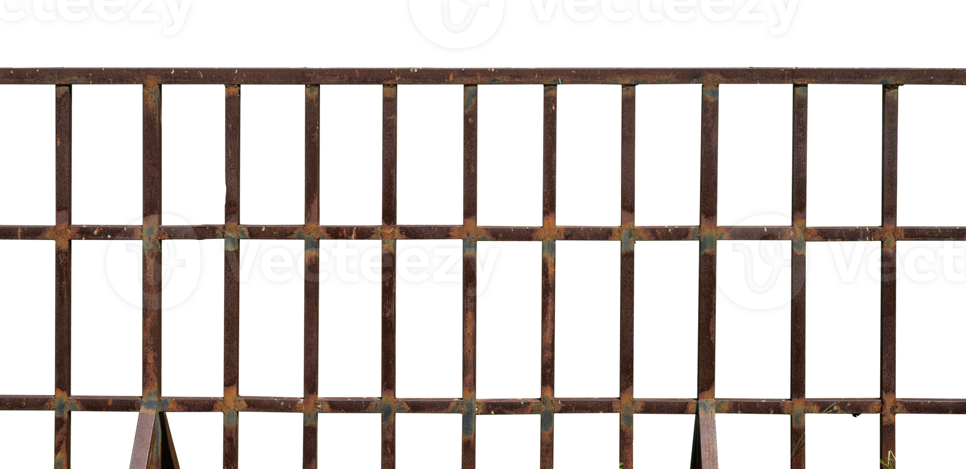 rusty steel fence isolated png