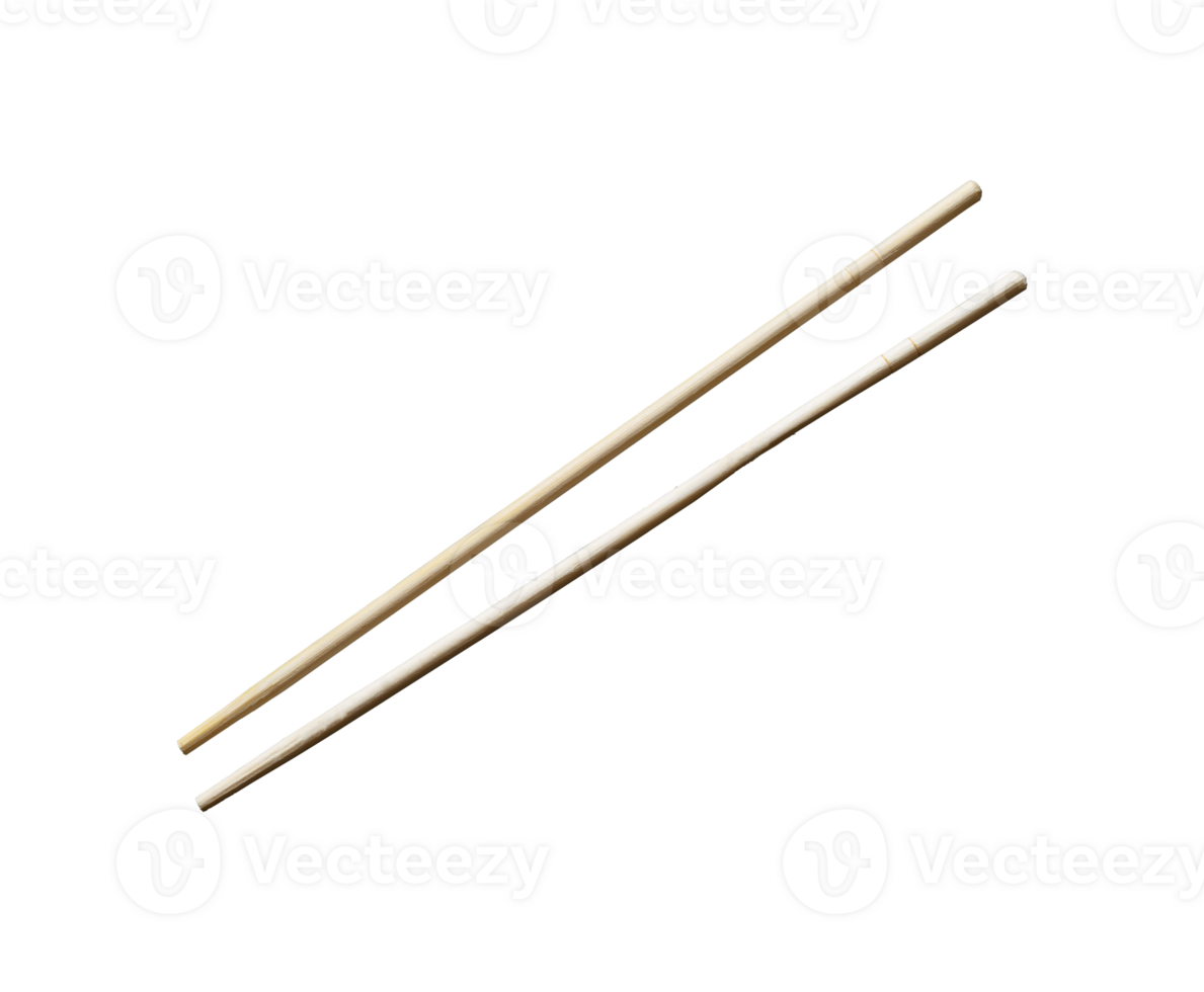 two wooden chopsticks isolated png
