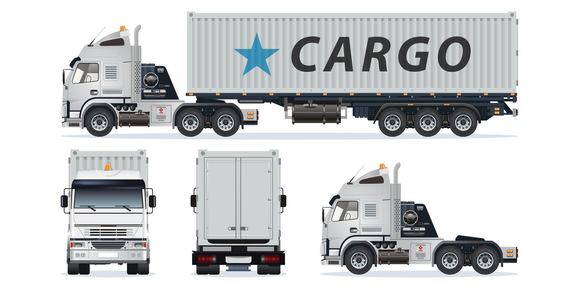 Illustration of a cargo truck vector
