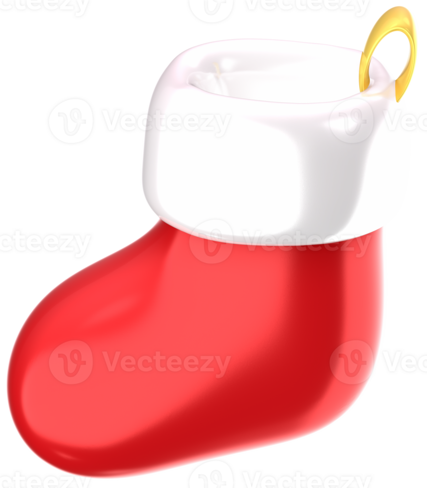 Sock 3D Christmas festival illustration png