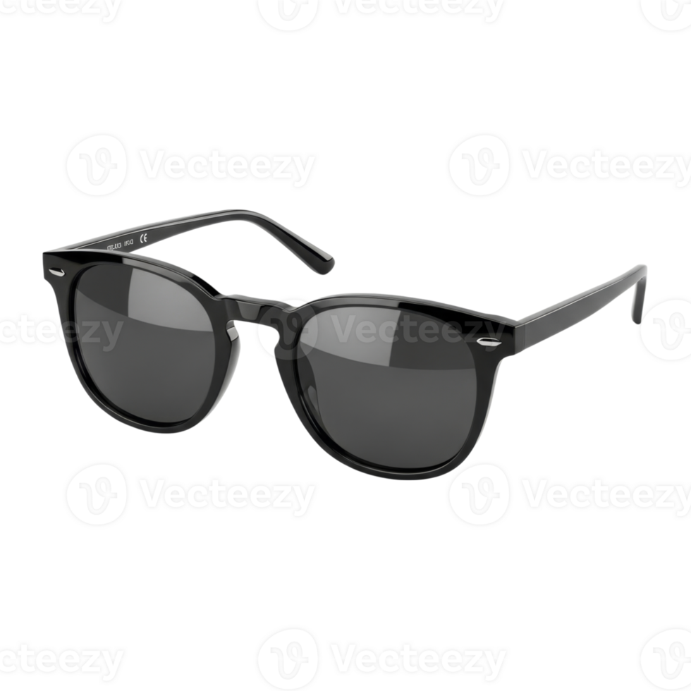 Classic black sunglasses with round lenses png
