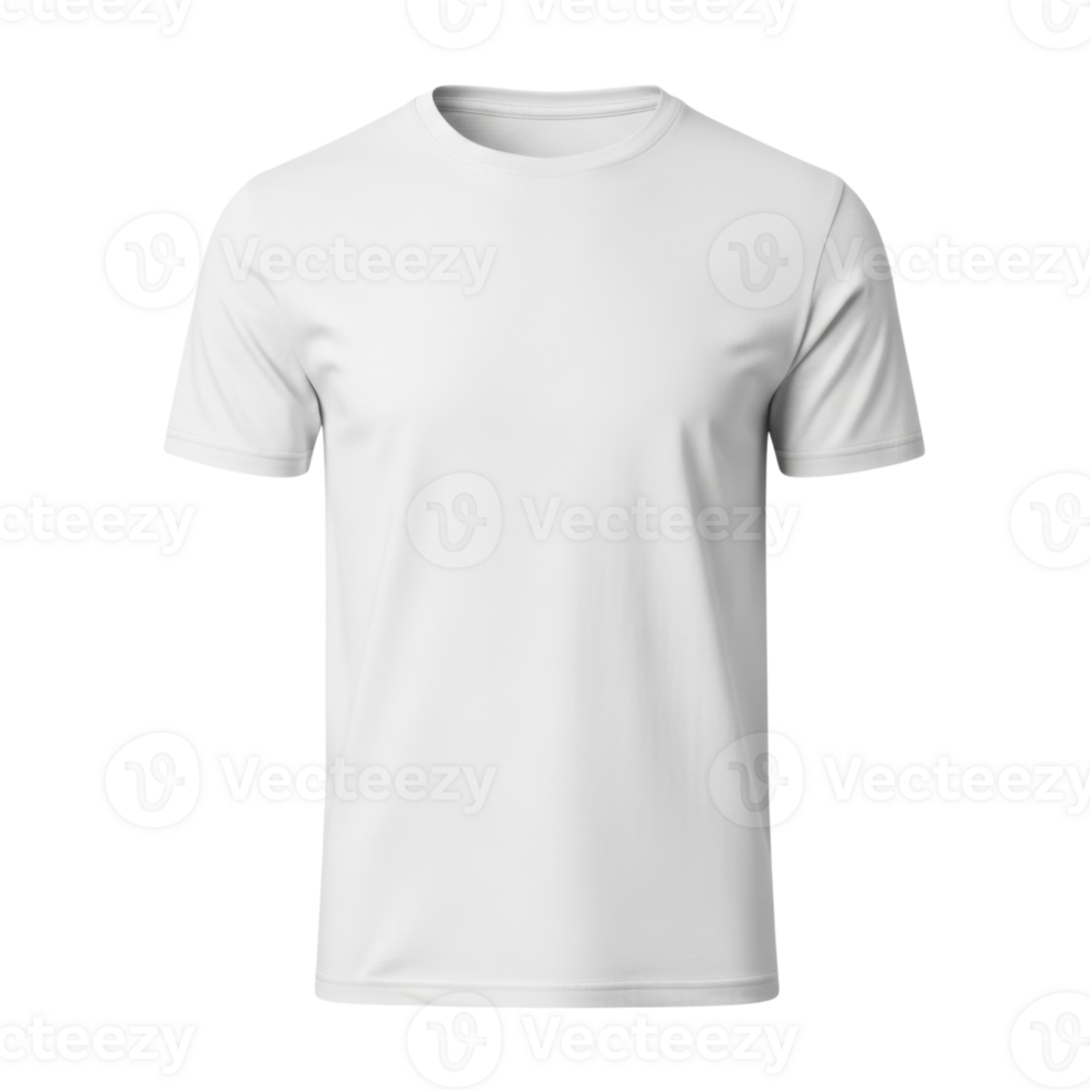 Plain white t-shirt with short sleeves png